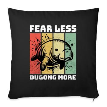 Dugong Seekuh - Sofakissenbezug 45 x 45 cm - Schwarz - Vorne