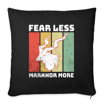 Markhor Screw Goat - Sofa pillowcase 17,3'' x 17,3'' (45 x 45 cm) - black - Front