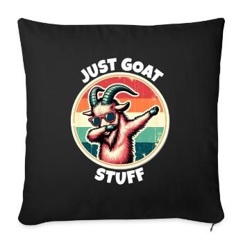 Dire de chèvre vissée - Housse de coussin décorative 45 x 45 cm - noir - Devant