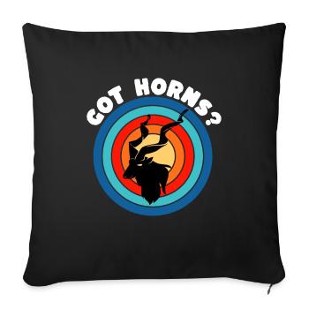 Funny Screw Goat Sayings - Sofa pillowcase 17,3'' x 17,3'' (45 x 45 cm) - black - Front