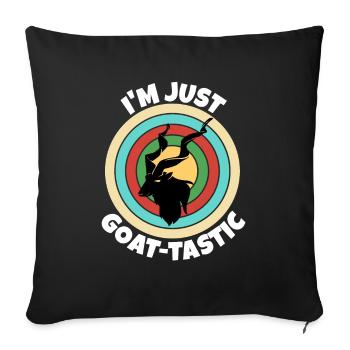 Screw goat Markhor - Sofa pillowcase 17,3'' x 17,3'' (45 x 45 cm) - black - Front