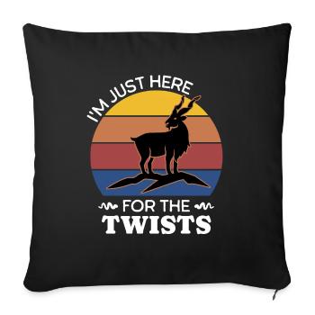 Vis Markhor Chèvre - Housse de coussin décorative 45 x 45 cm - noir - Devant
