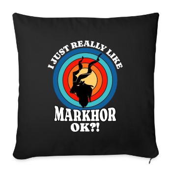 I Love Screw Goat Saying - Sofa pillowcase 17,3'' x 17,3'' (45 x 45 cm) - black - Front