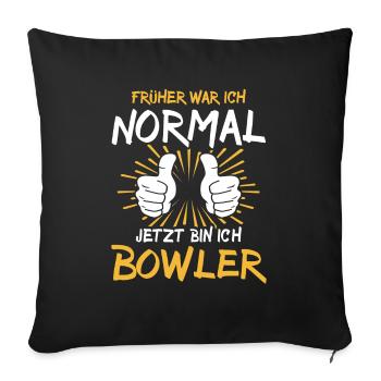 Bowler Saying - Sofa pillowcase 17,3'' x 17,3'' (45 x 45 cm) - black - Front