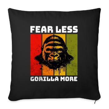 Mountain Gorilla Berggorilla - Sofa pillowcase 17,3'' x 17,3'' (45 x 45 cm) - black - Front