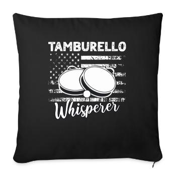 Dictons Tamburello - Housse de coussin décorative 45 x 45 cm - noir - Devant
