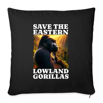 Gray Gorilla - Sofa pillowcase 17,3'' x 17,3'' (45 x 45 cm) - black - Front