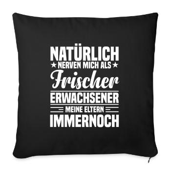 Erwachsen Werden Jugendweihe Ideen - Sofakissenbezug 45 x 45 cm - Schwarz - Vorne