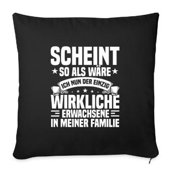 Sprüche zur Jugendweihe Jugendliche - Sofakissenbezug 45 x 45 cm - Schwarz - Vorne