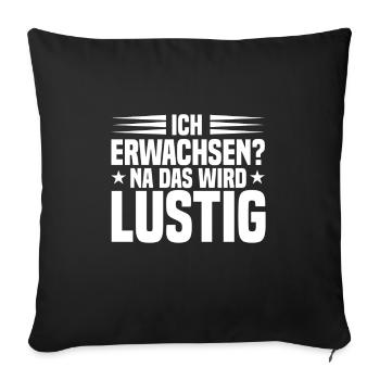 Jugendweihe Feier Erwachsen Werden - Sofakissenbezug 45 x 45 cm - Schwarz - Vorne