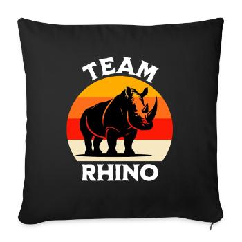 Rhino Rhino Sayings - Sofa pillowcase 17,3'' x 17,3'' (45 x 45 cm) - black - Front