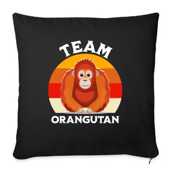 Orangutan Sayings - Sofa pillowcase 17,3'' x 17,3'' (45 x 45 cm) - black - Front