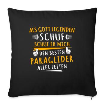 Parapente - Housse de coussin décorative 45 x 45 cm - noir - Devant