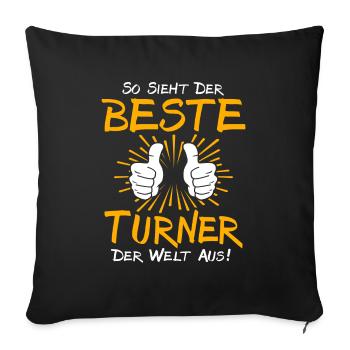 Turner Gift Idea - Sofa pillowcase 17,3'' x 17,3'' (45 x 45 cm) - black - Front