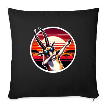 Saiga Antilope Saïga Antilope - Housse de coussin décorative 45 x 45 cm - noir - Devant