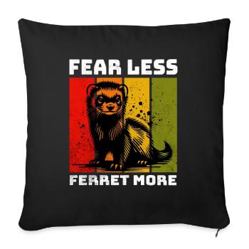 Black Footed Ferret Iltis Schwarzfussiltis - Sofa pillowcase 17,3'' x 17,3'' (45 x 45 cm) - black - Front