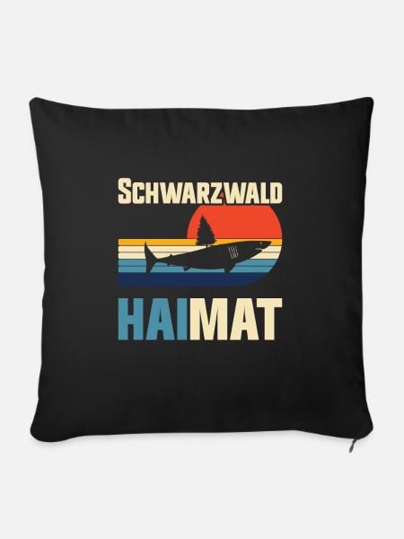 Schwarzwälder Schwarzwaldbub Schwarzwald - Sofakissenbezug 45 x 45 cm - Schwarz