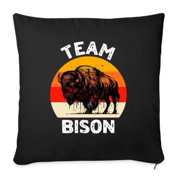 Dictons amusants de buffle - Housse de coussin décorative 45 x 45 cm - noir - Devant