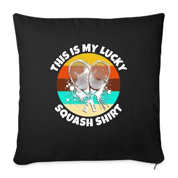 Squash - Sofa pillowcase 17,3'' x 17,3'' (45 x 45 cm) - black - Front