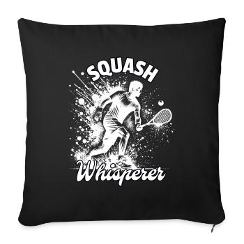 Squash Whisperer - Sofakissenbezug 45 x 45 cm - Schwarz - Vorne