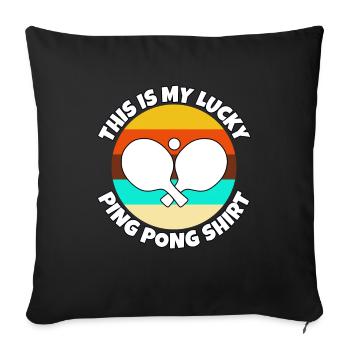 Ping Pong - Sofakissenbezug 45 x 45 cm - Schwarz - Vorne