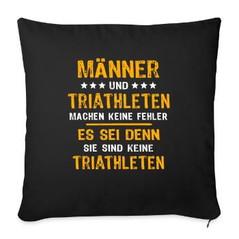 Triathlete Triathlon - Sofa pillowcase 17,3'' x 17,3'' (45 x 45 cm) - black - Front
