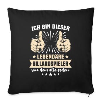 Billiard Player Sayings - Sofa pillowcase 17,3'' x 17,3'' (45 x 45 cm) - black - Front