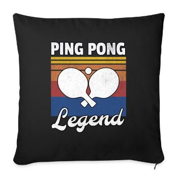 Ping Pong Legend Men - Sofa pillowcase 17,3'' x 17,3'' (45 x 45 cm) - black - Front