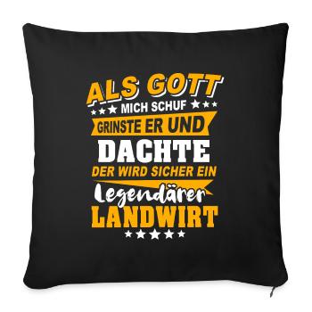 Dictons fermiers - Housse de coussin décorative 45 x 45 cm - noir - Devant