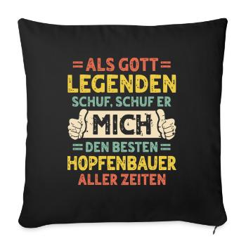 Producteurs de houblon - Housse de coussin décorative 45 x 45 cm - noir - Devant