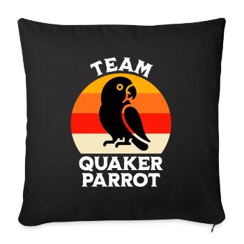 Équipe Perruche moine - Housse de coussin décorative 45 x 45 cm - noir - Devant