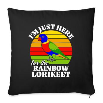 Funny rainbow lorikeet sayings - Sofa pillowcase 17,3'' x 17,3'' (45 x 45 cm) - black - Front