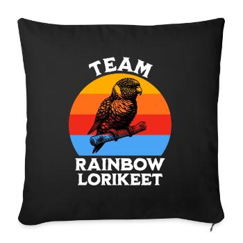 Team Rainbow Lori - Sofa pillowcase 17,3'' x 17,3'' (45 x 45 cm) - black - Front