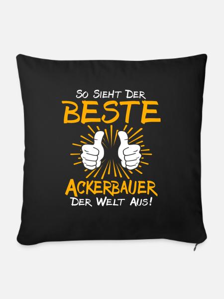 aAckerbauer Geschenkidee - Sofakissenbezug 45 x 45 cm - Schwarz