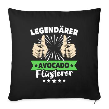 Dictons sur l’avocat - Housse de coussin décorative 45 x 45 cm - noir - Devant