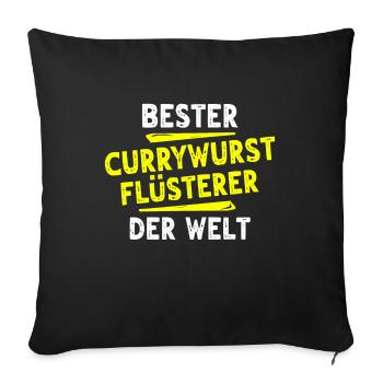 Currywurst Gift - Sofa pillowcase 17,3'' x 17,3'' (45 x 45 cm) - black - Front