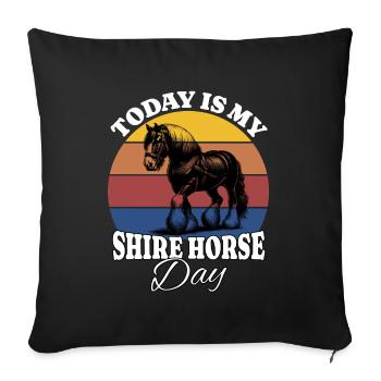 Cheval Shire Cheval Shire - Housse de coussin décorative 45 x 45 cm - noir - Devant