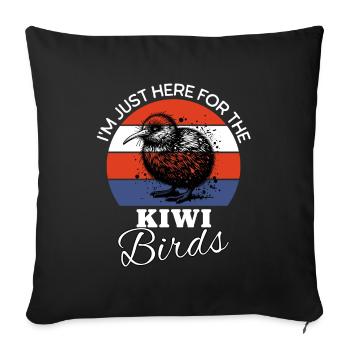 Kiwi Bird Kiwi Vogel - Sofa pillowcase 17,3'' x 17,3'' (45 x 45 cm) - black - Front