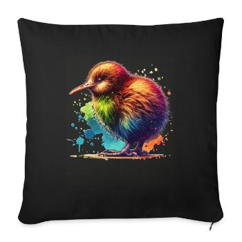 Kiwi Bird - Sofa pillowcase 17,3'' x 17,3'' (45 x 45 cm) - black - Front