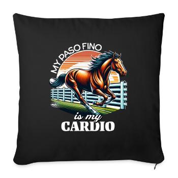 Paso Fino Horse - Sofa pillowcase 17,3'' x 17,3'' (45 x 45 cm) - black - Front