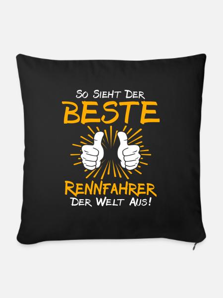 rennfahRennfahrer Geschenkidee - Sofakissenbezug 45 x 45 cm - Schwarz