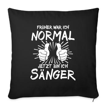 Sänger - Sofakissenbezug 45 x 45 cm - Schwarz - Vorne