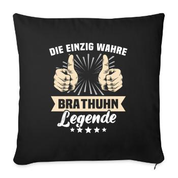 Roast chicken sayings - Sofa pillowcase 17,3'' x 17,3'' (45 x 45 cm) - black - Front