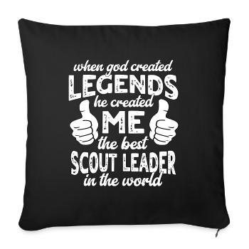 Best Scout Guide Legend - Sofa pillowcase 17,3'' x 17,3'' (45 x 45 cm) - black - Front