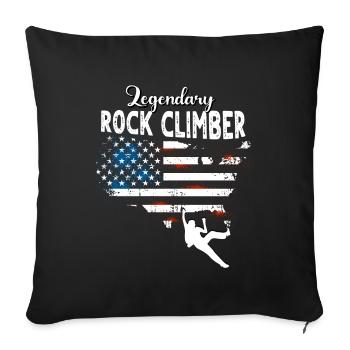 Climbers US - Sofa pillowcase 17,3'' x 17,3'' (45 x 45 cm) - black - Front