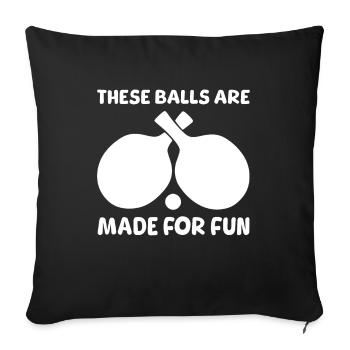 Drôle de dicton de tennis de table - Housse de coussin décorative 45 x 45 cm - noir - Devant