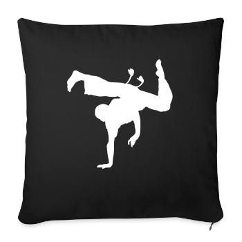 Capoeira Herzlinie - Sofakissenbezug 45 x 45 cm - Schwarz - Vorne