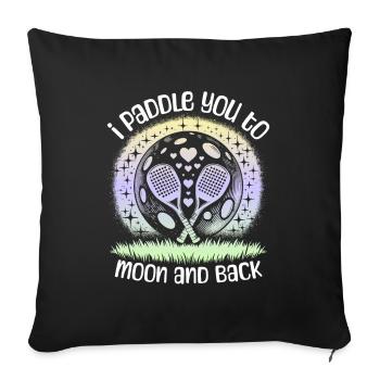 Dictons de paddleball - Housse de coussin décorative 45 x 45 cm - noir - Devant