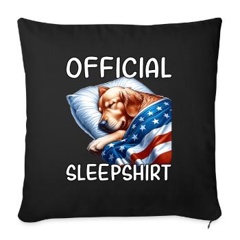 Chemise de nuit Labrador US - Housse de coussin décorative 45 x 45 cm - noir - Devant