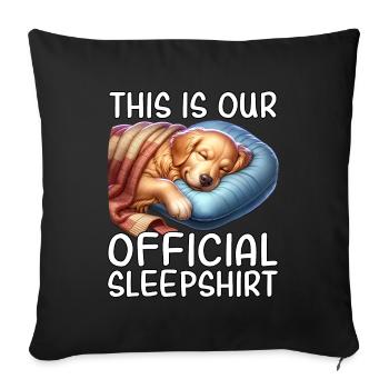 Chemise de nuit labrador drôle - Housse de coussin décorative 45 x 45 cm - noir - Devant